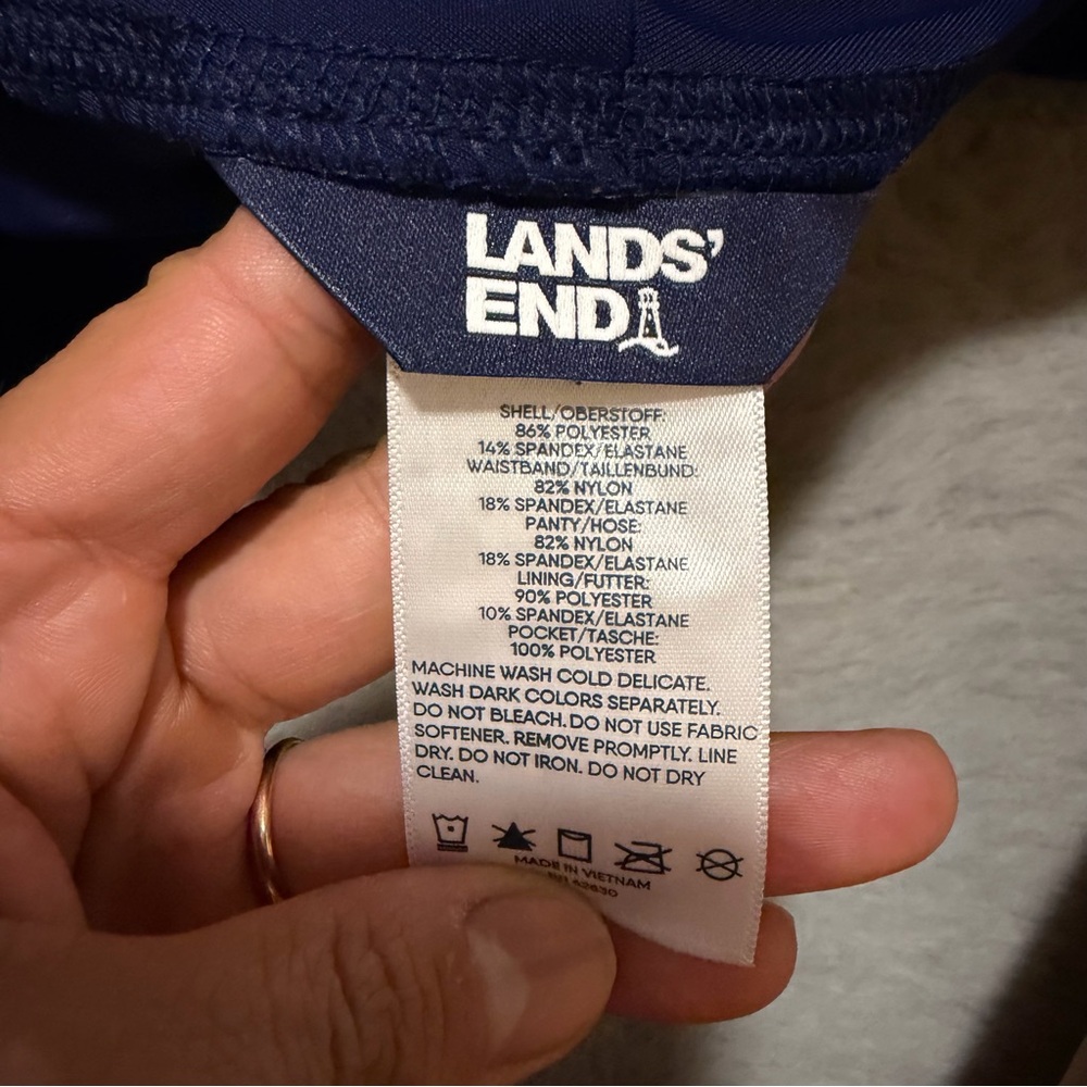 Lands' End SunShade UPF 50 5" Swim Board Shorts with Panty Size 4 Green Pockets - Picture 7 of 12